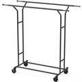 Black Double Rail Clothing Garment Rack O9303