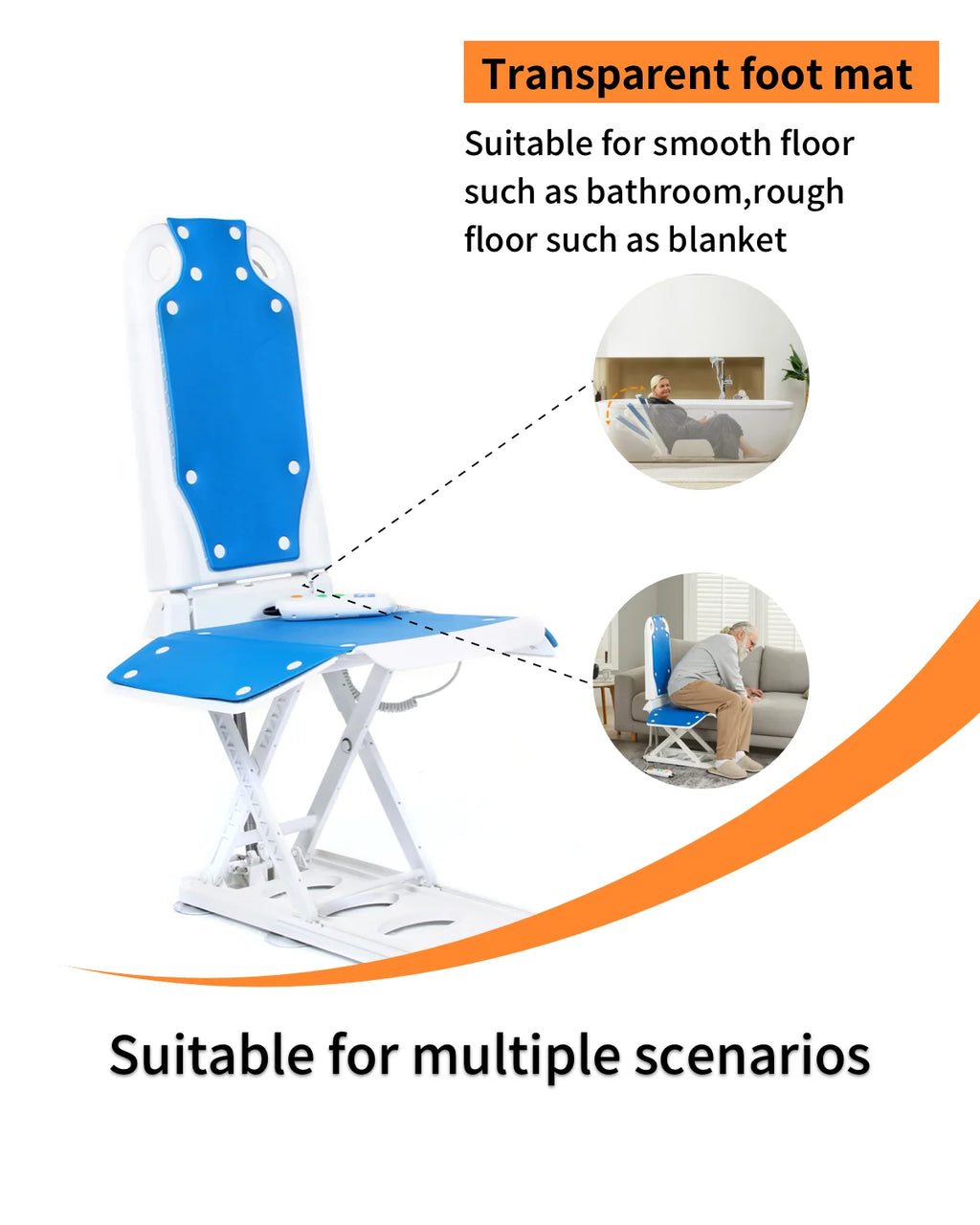 Electric Chair Lift, 300 lbs Weight Limit R64866