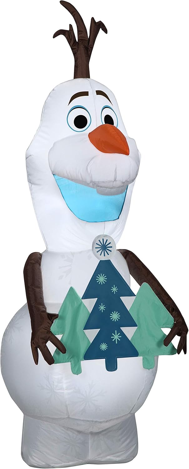 4ft Inflatable Olaf Holding Christmas Tree E45047