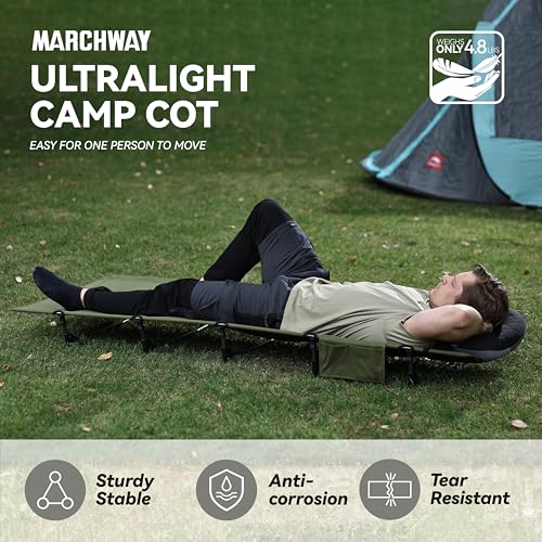 Ultralight Folding Camping Cot Bed (Grey) P969