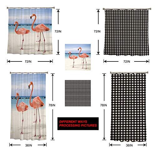 Waterproof Polyester Fabric Shower Curtain 72x78IN P299