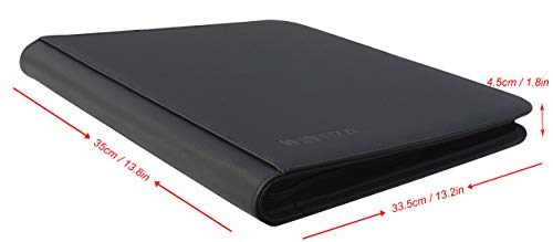 12-Pocket Black Double-Sided Trading Card Album, 480 Pockets W791802