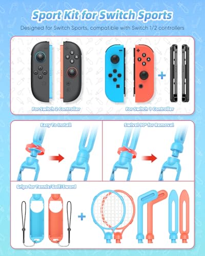 Switch 2 Sports Accessories Bundle with Organizer Station D83338
