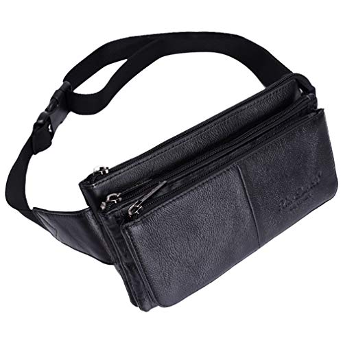Coffee Leather Waist Bag O2184