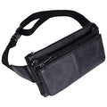 Coffee Leather Waist Bag O2184