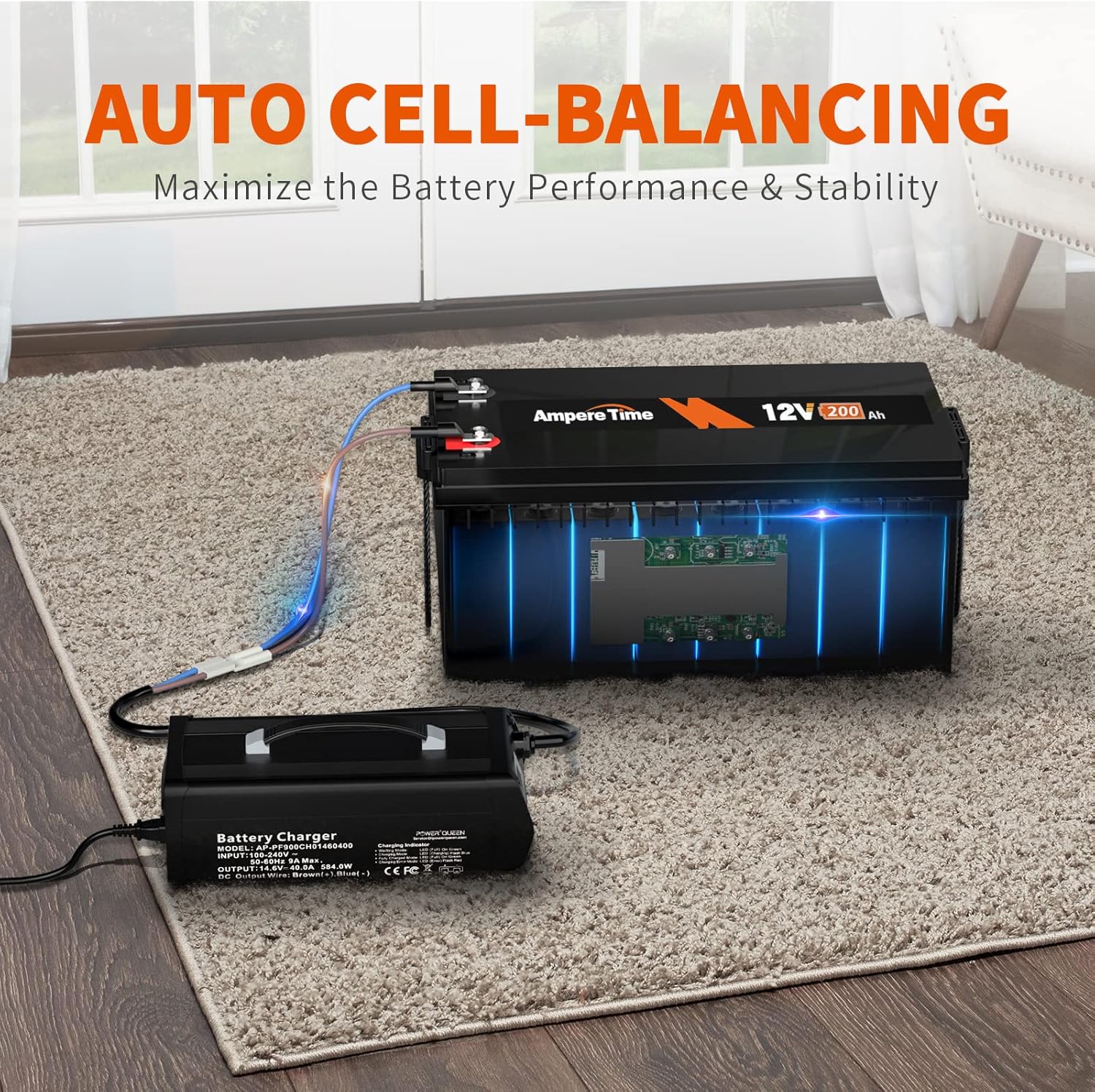 12V 200Ah LiFePO4 Battery with Built-in 100A BMS U896