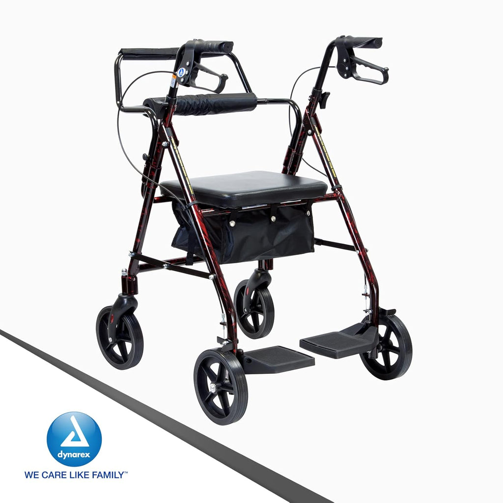 Red Frame 4 Wheel Rollator L85674