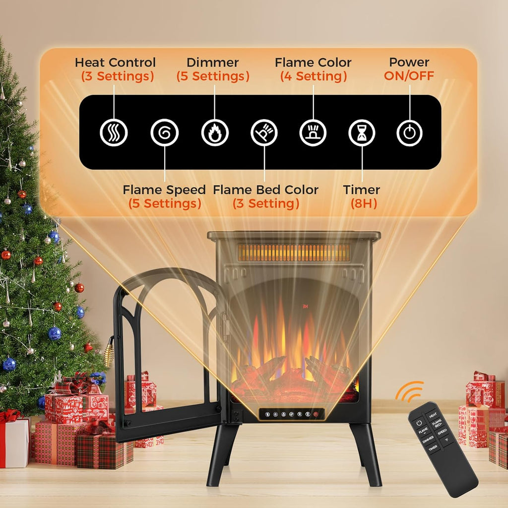 1500W Infrared Electric Stove Heater with Remote Control D77744