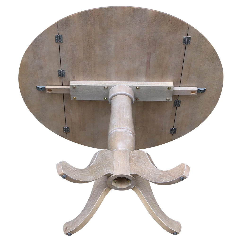 42" Round Dual Drop Leaf Pedestal Table W3416