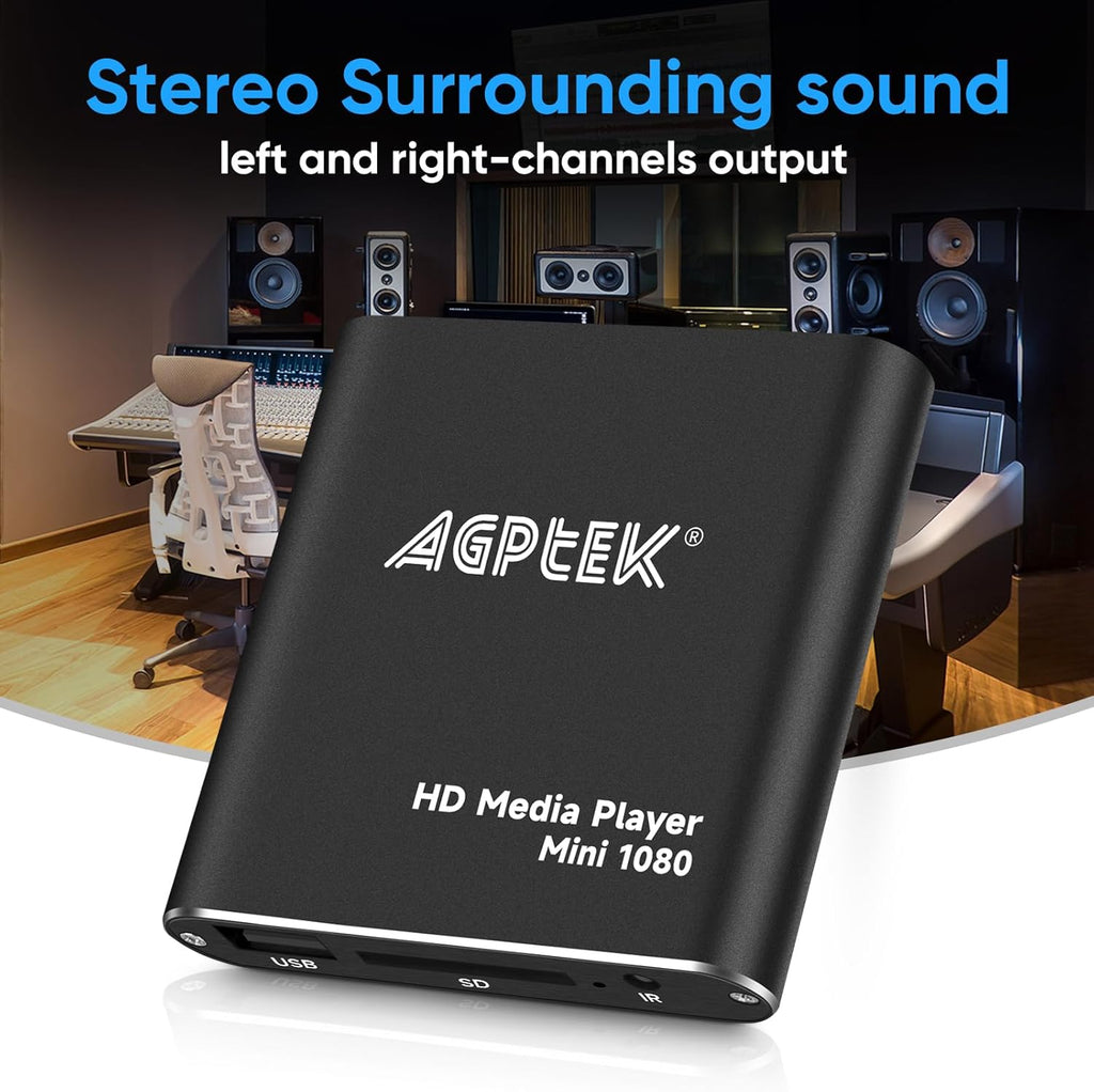Black Mini 1080p Full-HD HDMI Digital Media Player Z3091