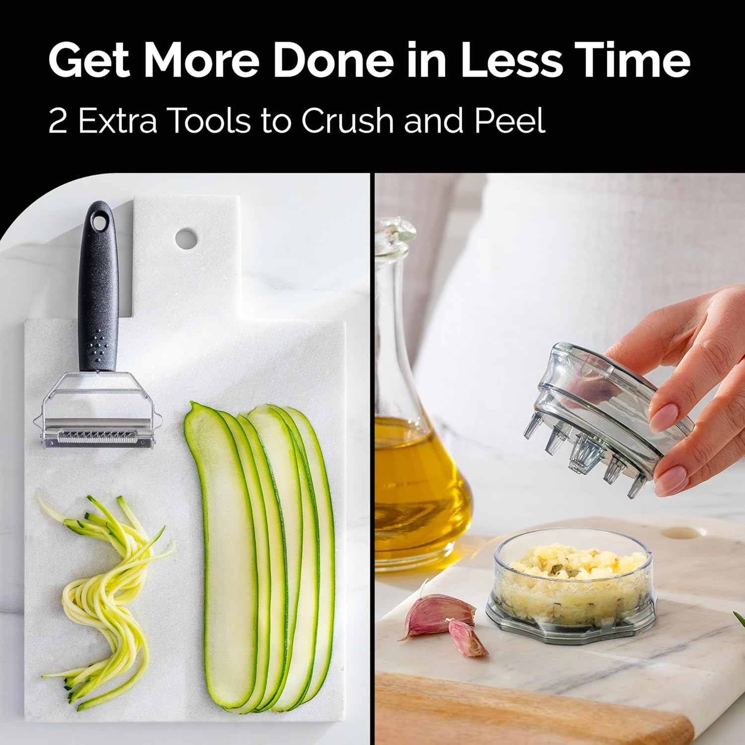 Stainless Steel Box Grater with Garlic Crusher and Handle M555