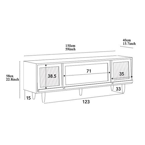 Solid Wood Corner Cabinet Table 59 * 15.7 * 22.8 Inches W736066