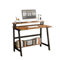 Black Compact Desk with Monitor Stand R90674