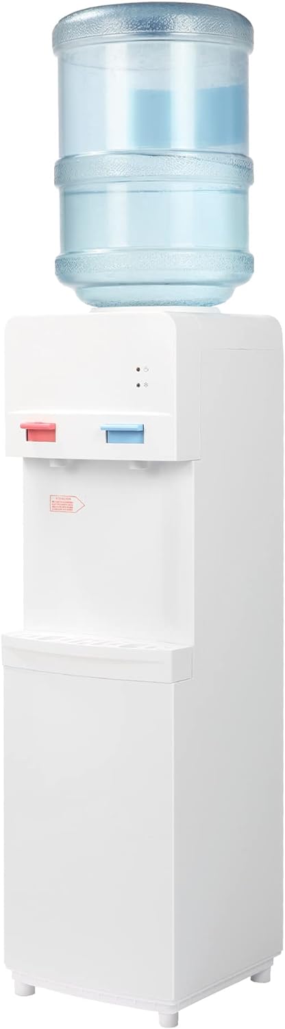 White Stainless Steel Top Loading Water Cooler Dispenser L133900