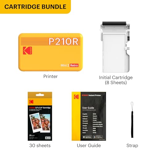 White 2.1x3.4 inches Portable Photo Printer with 38 Sheets U712298