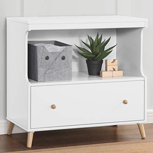 Bianca White Natural Convertible Changing Table with Drawer K41385