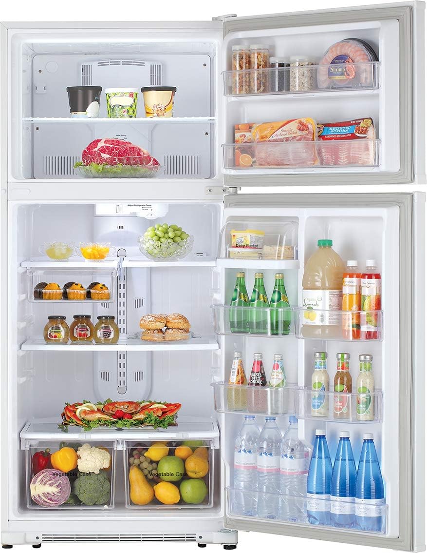 White 18 Cu.Ft Top Mount Refrigerator H852