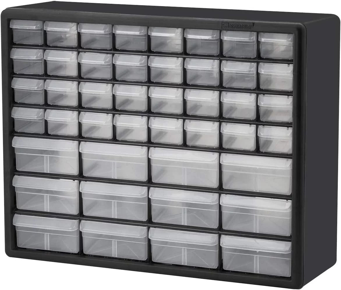44 Drawer Black Plastic Storage Cabinet J7387