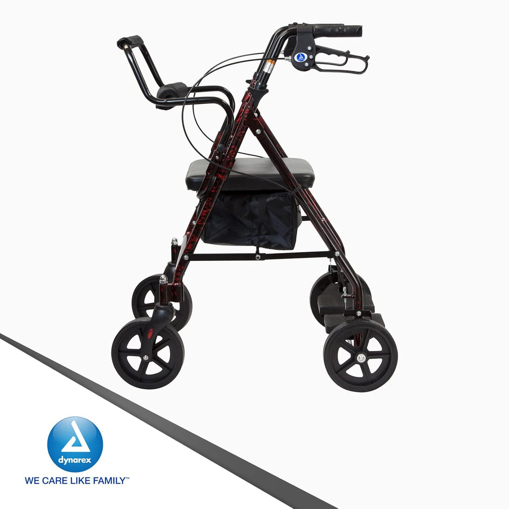 Red Frame 4 Wheel Rollator L85674