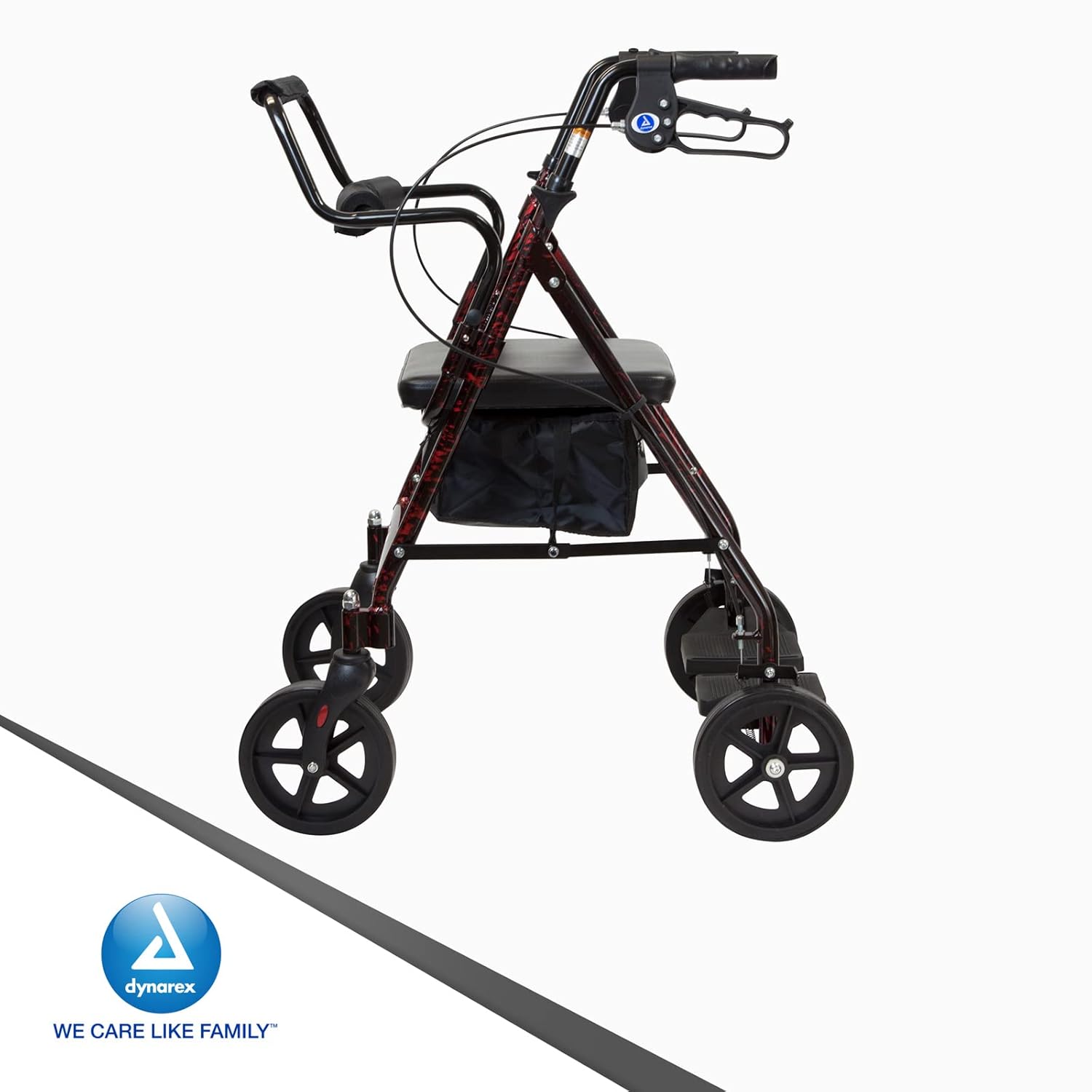 Red Frame 4 Wheel Rollator L85674