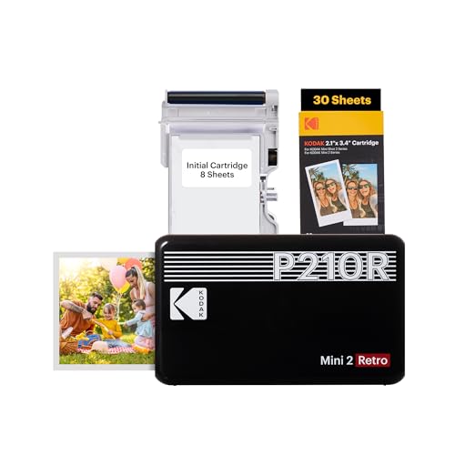 White 2.1x3.4 inches Portable Photo Printer with 38 Sheets U712298