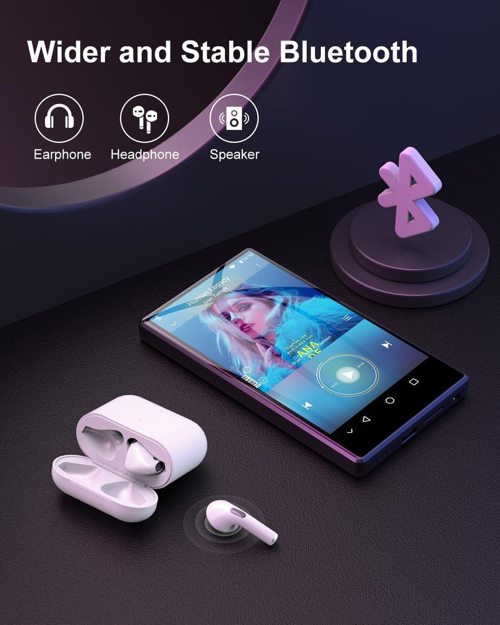 4.7" Touchscreen Android MP3 Player with Bluetooth and WiFi Y775306