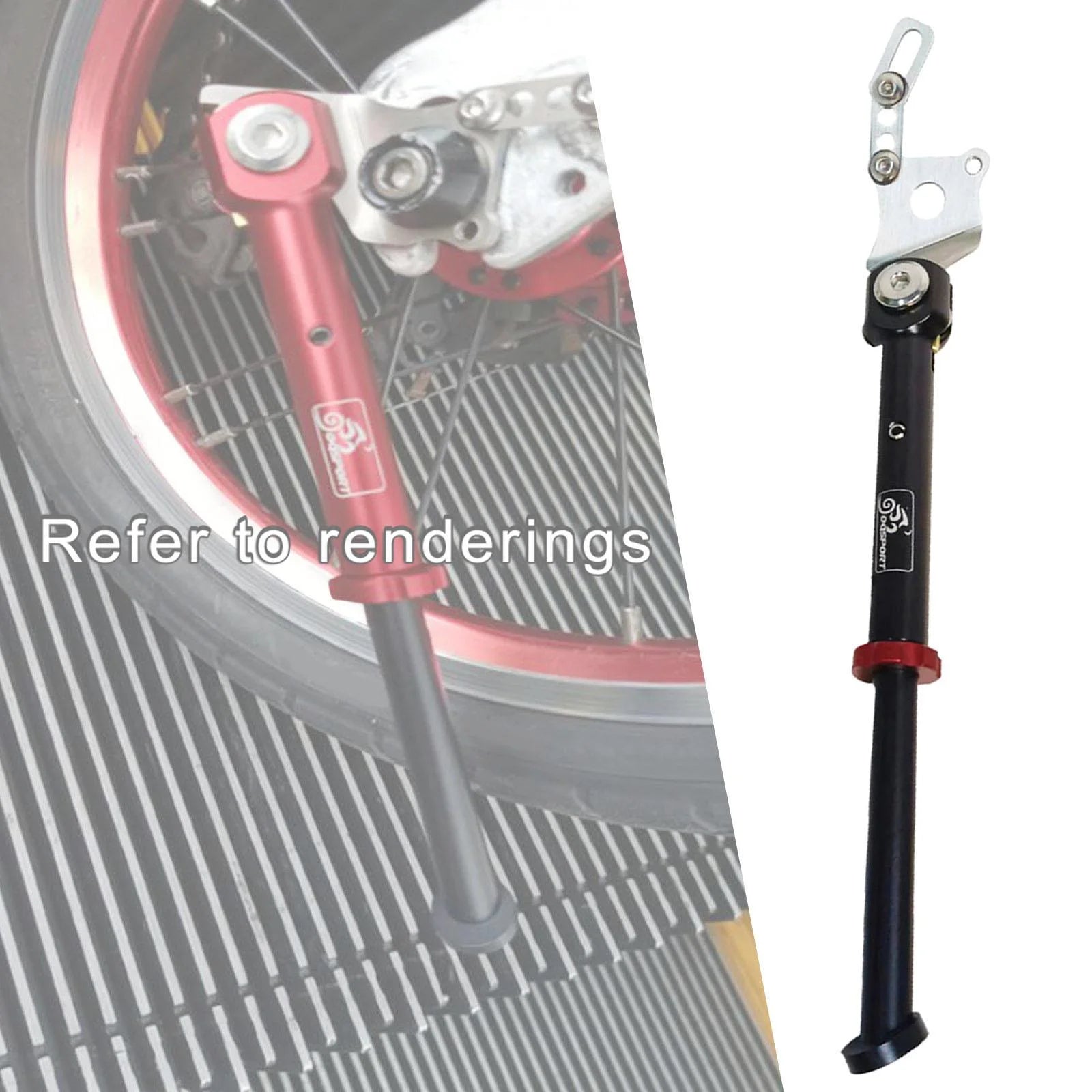 Black Aluminum Alloy Single Leg Bike Kickstand F657313