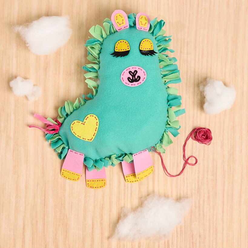 Dachshund or Llama Knit and Stitch DIY Assemble Cushion