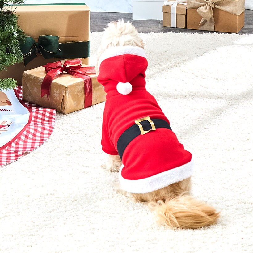 Pet Reindeer Plush Costume With Hood U803004