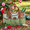 Durable Rose Print Canvas Tool Bag for Gardening