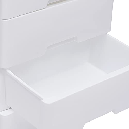 Blue Plastic 5 Drawers Storage Dresser Y75435