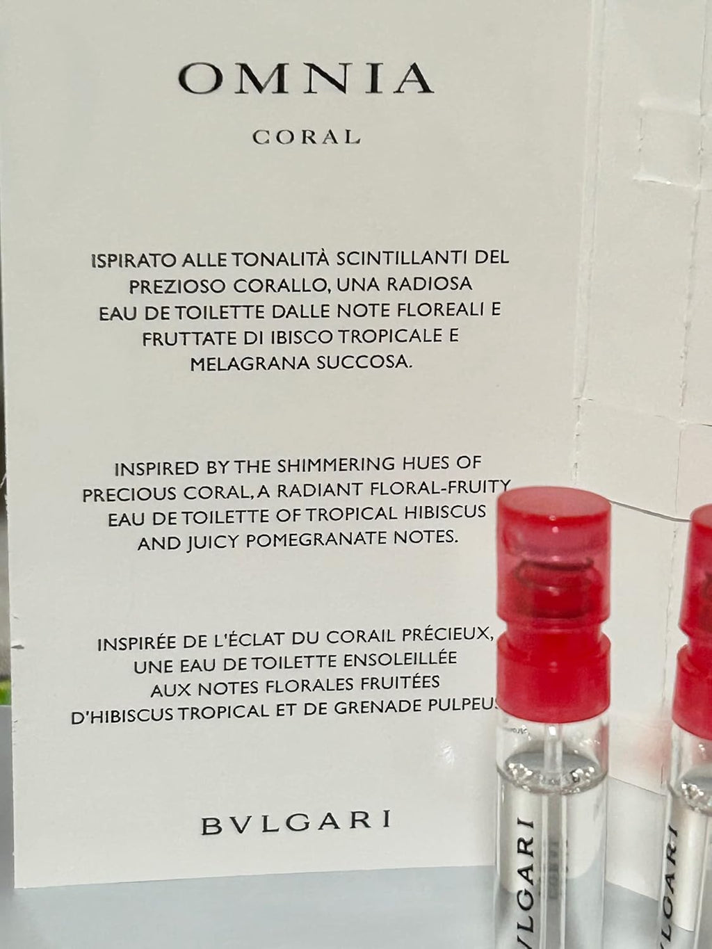 1.5 ml / 0.05 Fl Oz Eau De Toilette Spray Sample Vials (Pack of 3) B4492