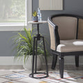 Black/White Marble Round Adjustable Height Drink Table J67196