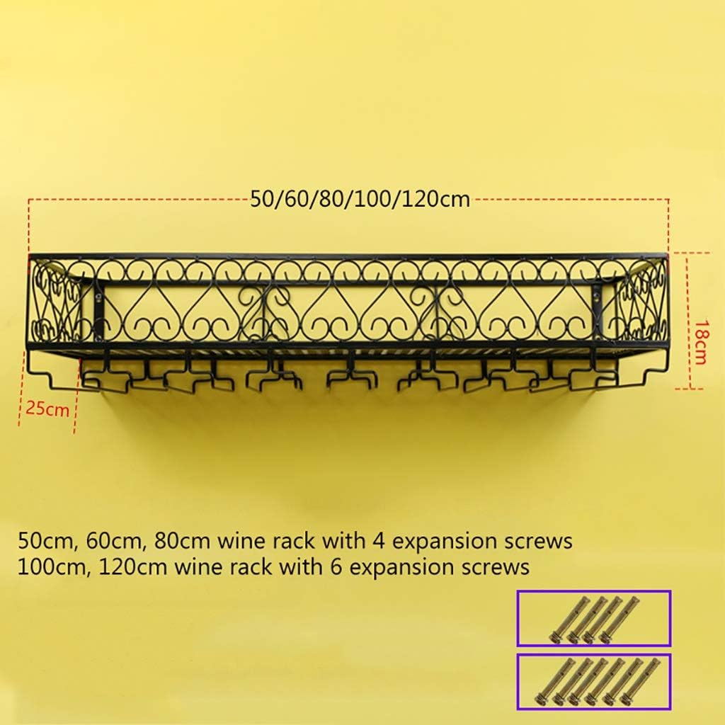 Metal Wall-mounted Wine Rack (120cm) C43409