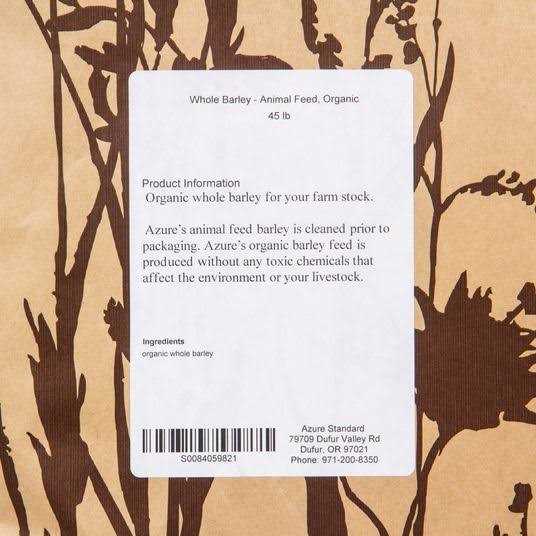 Organic Whole Barley Animal Feed B681