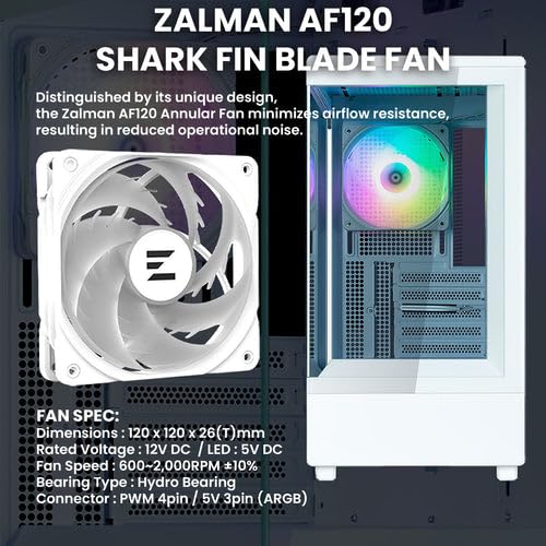 White Micro ATX PC Case with Tempered Glass Panel S1045