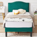 Pink Twin Upholstered Bed Frame Q974731