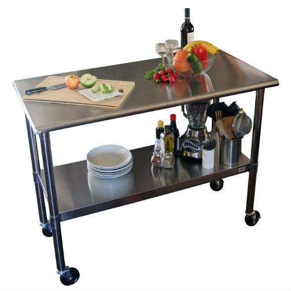 Stainless Steel Kitchen Island Cart with Casters U316