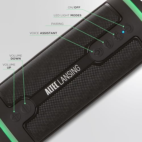 Wireless Bluetooth Speaker, 16H Battery, RGB Lights, IP67 Waterproof R126976