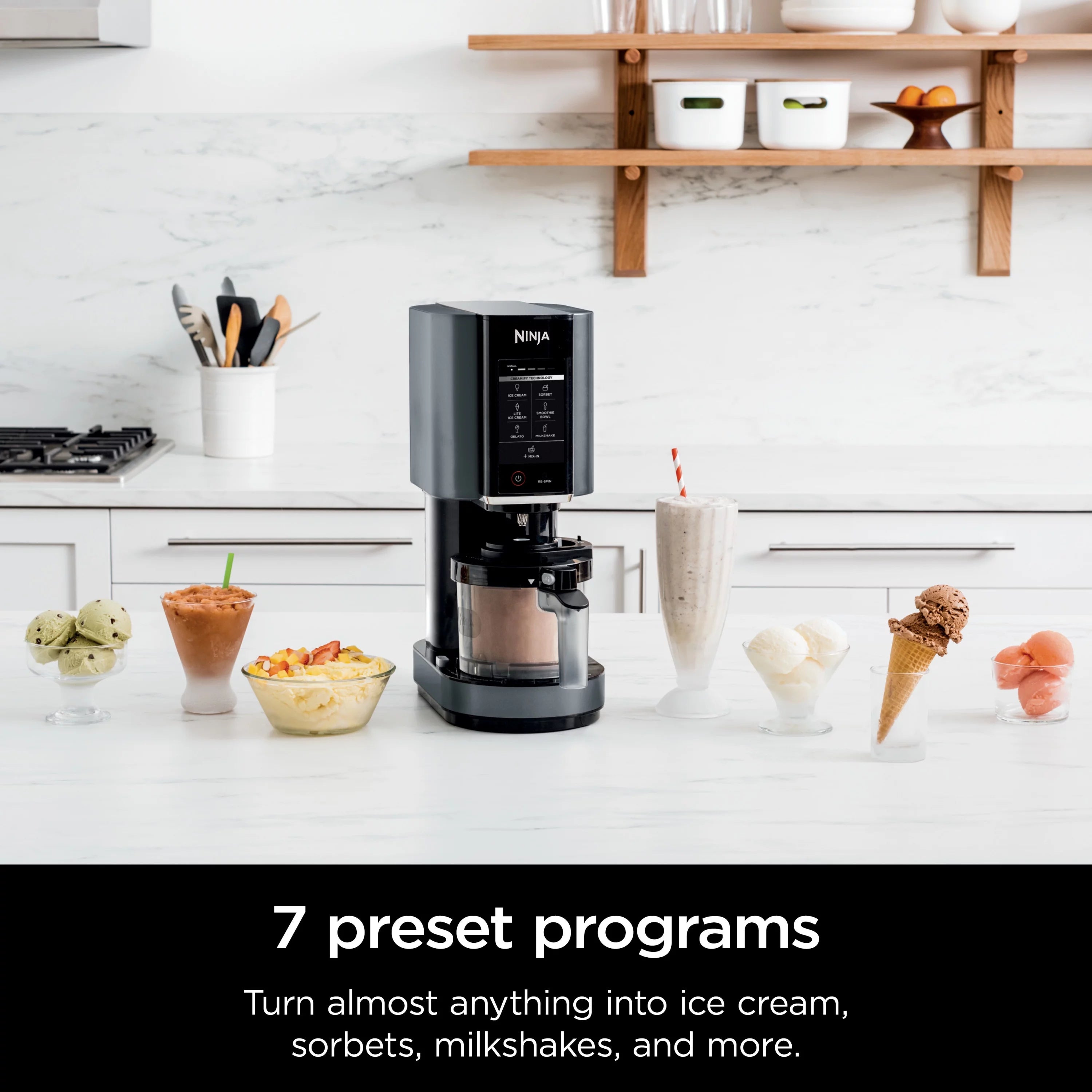 Silver Ice Cream Maker, 7 One-Touch Programs R265
