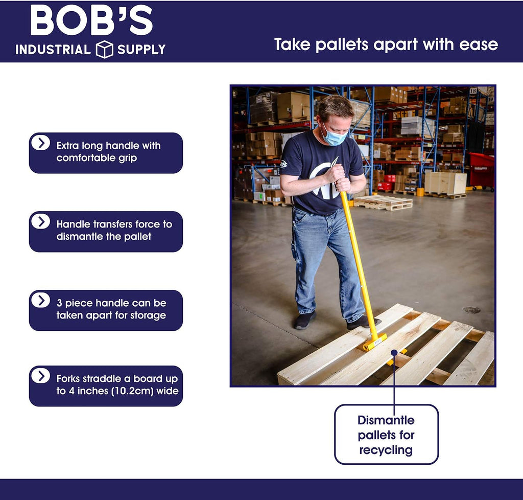 Pallet Buster Tool 3 Section 41in Pry Bar Pack of 2 H407