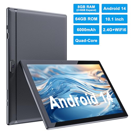 8GB RAM 64GB ROM 10 Inch Android 14 Tablet with Keyboard Mouse Case Stylus M222