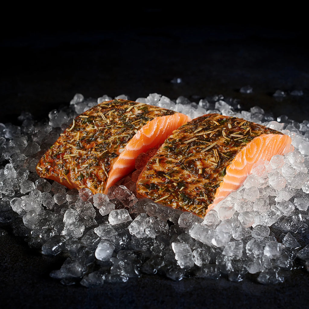 French-Style Herbs & Garlic Atlantic Salmon, Frozen 30 oz (6 Count, 5 oz Portions) U13642