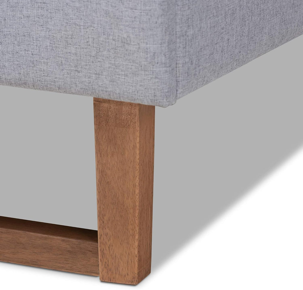 Full Light Grey Platform Bed N453