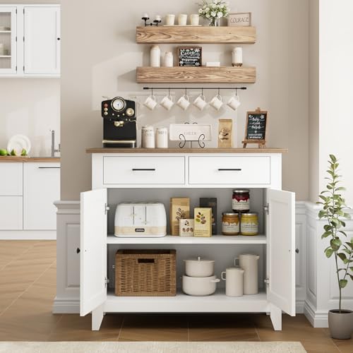 Grey Kitchen Storage Cabinet with 2 Drawers and 2 Doors G637