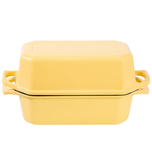 DarkCyan Enameled Cast Iron 9x5 Inch Loaf Pan with Lid U127654