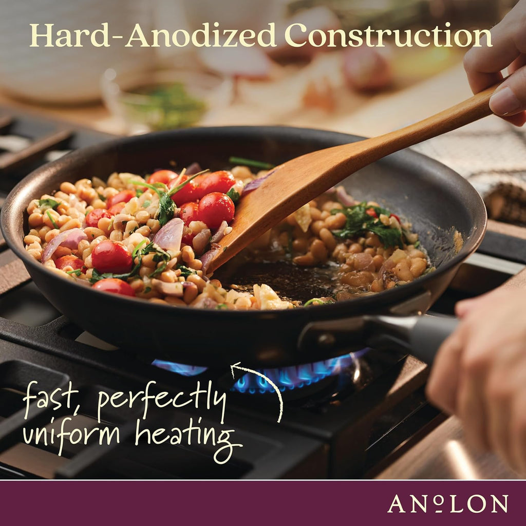 Hard-Anodized Nonstick Skillets 2 Piece Set 10.25-Inch & 12.75-Inch Moonstone D50754