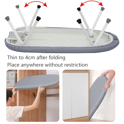 23.6" L x 14" W x 7" H Removable Sleeve Folding Legs Cotton Cover Countertop Ironing Board Y570118