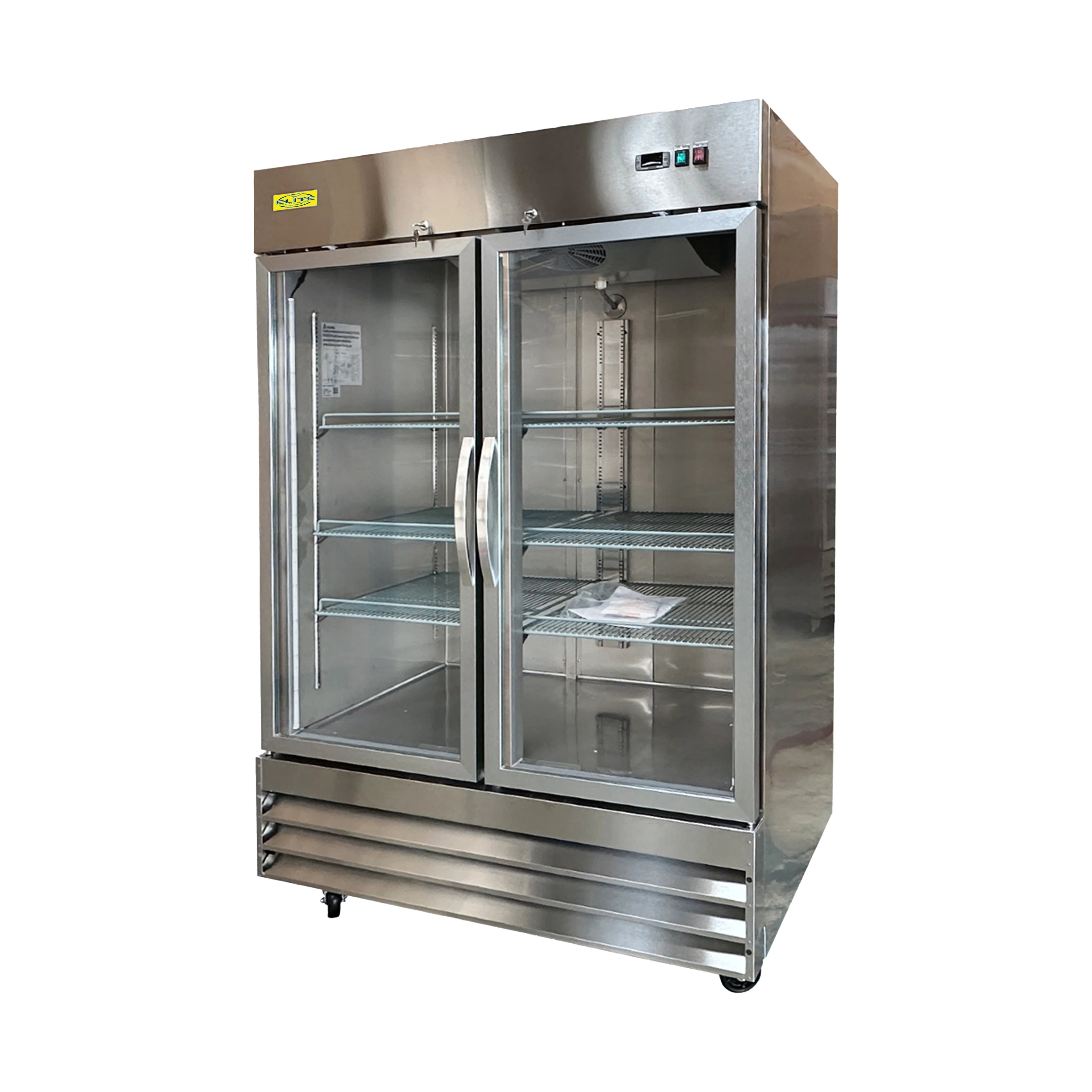 54 in. Two Glass Swing Door Stainless Steel Upright Reach-In Commercial Freezer 47 Cu. ft. Y740378