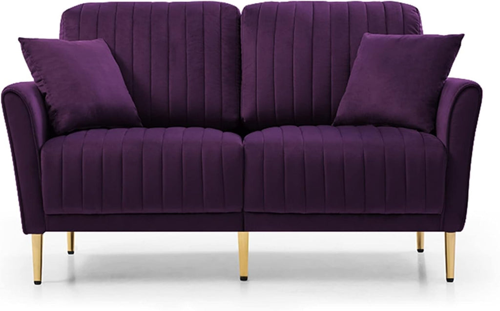 Purple Velvet 2-seat Sofa S7253